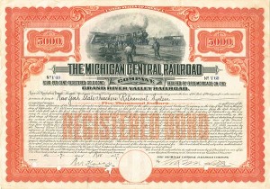 Michigan Central Railroad - $5,000 Gold Bond